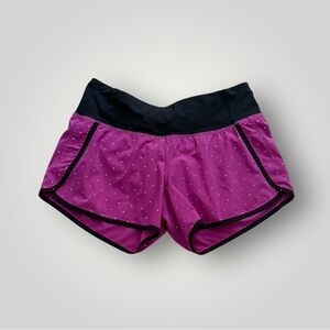 Women’s Lululemon Purple Black Running Shorts! Size 4!